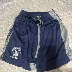 Navy and Gray Kids Baseball Shorts